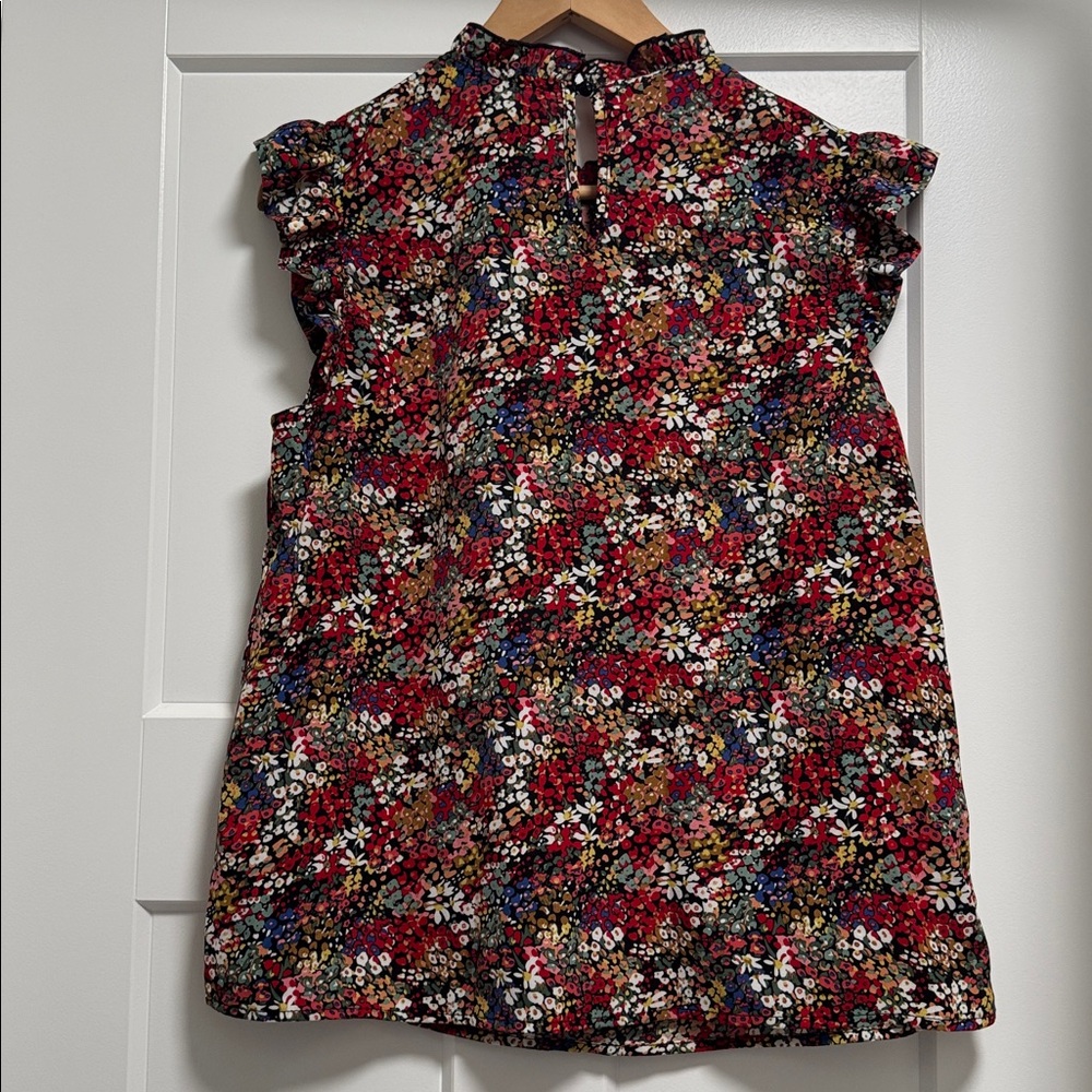 SHEIN Multicolor Floral Ruffle Blouse - Picture 3 of 6